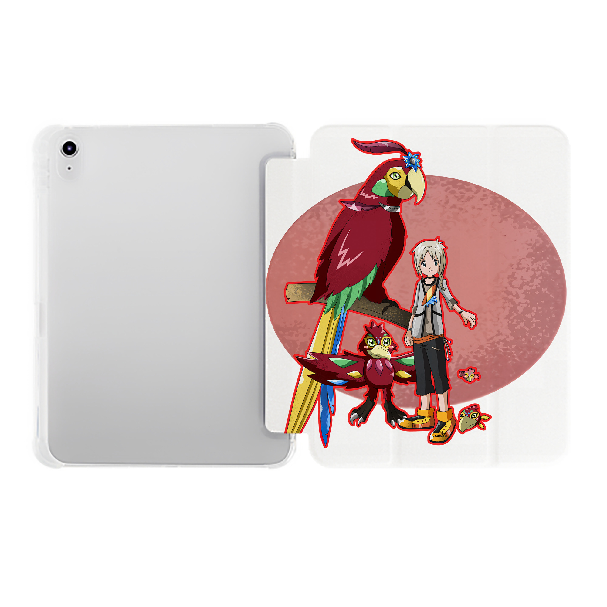 （画像用） Digimon デジタルモンスター/デジモン IPad ケース ペン収納付き 三つ折りスタンド PUレザー×シリコン 対応機種9.5/10.5/10.9インチ